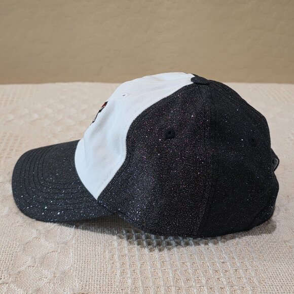 Women\'s Arizona Coyotes Logo NHL Official White Black Glitter Baseball Hat main image 10